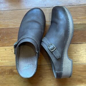 Brown Leather Dansko Clogs